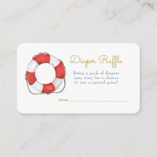 Cartão De Informações Ahoy É um garoto Marinheiro Fralda Raffle