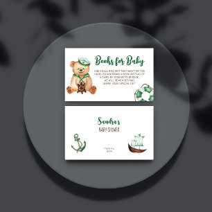 Cartão De Informações Ahoy é um menino Teddy Ursinho, livros para bebê