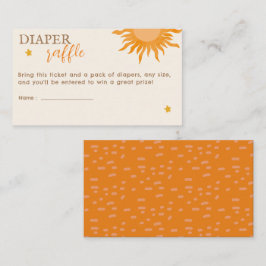 Cartão De Informações Aí vem a Fralda Raffle Chá de fraldas