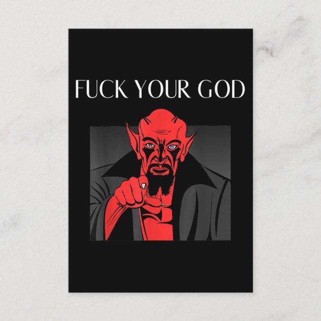 Cartão De Informações Aist Cabra Satanás Baphomet Presente (Frente)