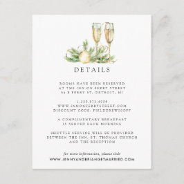 Cartão De Informações Alegria Espelhante | Detalhes do Casamento de Verd