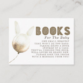 Cartão De Informações Algum Balão Dourado de Livros Castanhos