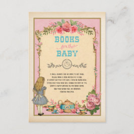 Cartão De Informações Alice Rosa Vintage em Livros Maravilhosos para Beb