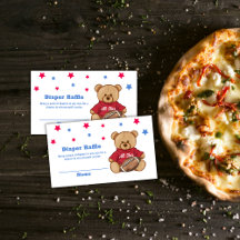 All Star Bear Football Diaper Raffle Baby Shower 