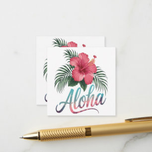 Cartão De Informações Aloha Ilhas Havaianas Havaí Flor de Hibisco