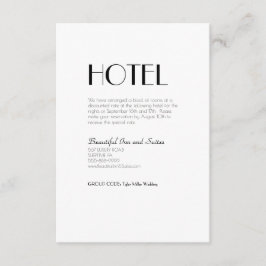 Cartão De Informações Alojamento de Casamento em Deco Moderno Minimalist