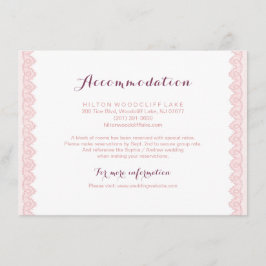 Cartão De Informações alojamento de casamento rústico do local de colhei