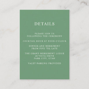 Cartão De Informações Alojamento de detalhes do Hotel Eethal Green WEDDI