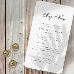 Cartão De Informações Alojamento de Elegantes Minimalista Moderno