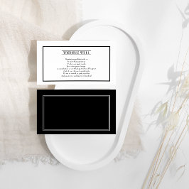 Cartão De Informações Alojamento de Wishing de Casamento Formal Clássico