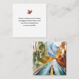 Cartão De Informações Alojamento do Hotel Autumn Mountain Wedding