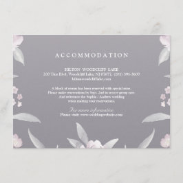 Cartão De Informações Alojamento floral de Chinoiserie para Casamentos