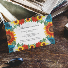 Cartão De Informações Alojamento Floral de Verão