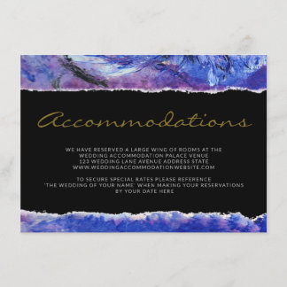 Cartão De Informações Alojamentos de Arte de Casamento Negro