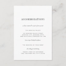 Alojamentos de Casamento Branco Negro Minimalista