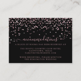 Cartão De Informações Alojamentos de Casamento com Literatura Dourada Ro