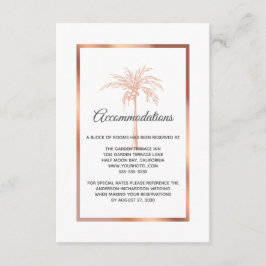 Cartão De Informações Alojamentos de Casamento de Árvore de Cobre Dourad