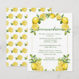 Cartão De Informações Alojamentos De Casamento De Moldes De Limão Italia