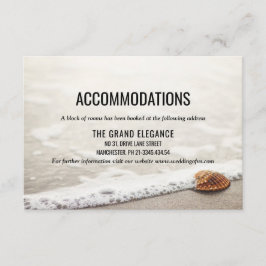 Cartão De Informações Alojamentos de Casamento de Ondas de Praia