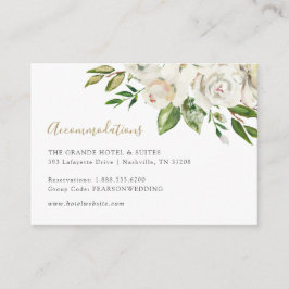 Cartão De Informações Alojamentos De Casamento De Sangue Dourado