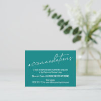 Alojamentos de Teal Elegante Simples Contemporâneo