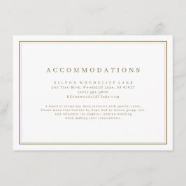 Cartão De Informações Alojamentos minimalistas elegantes em ouro