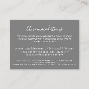 Cartão De Informações Alojamentos Modernos de Cor da Água Negra