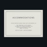 Cartão De Informações Alojamentos Simples De Casamento De Bordo<br><div class="desc">Simples cartão de alojamento de casamento com uma borda à volta dos seus detalhes sobre um fundo bege claro. Estes cartões básicos fornecem aos seus hóspedes informações sobre quartos descontentes que você pode ter arranjado e são perfeitos para um casamento moderno.</div>