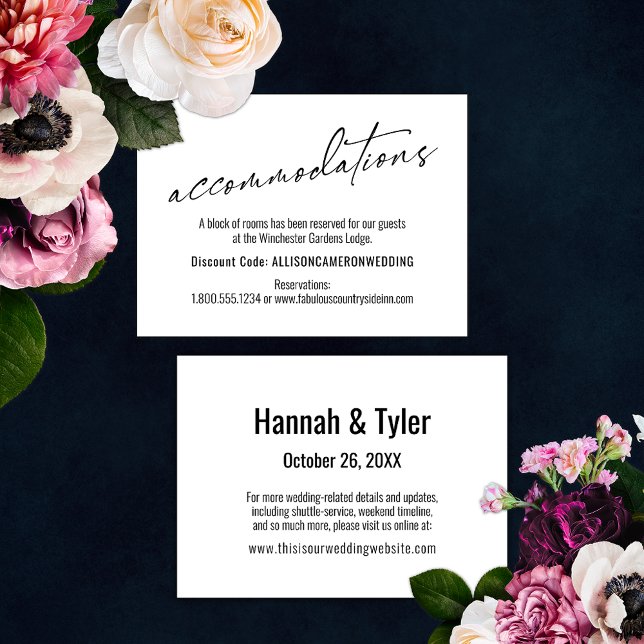 Cartão De Informações Alojamentos Simples e Elegantes Contemporâneos (Criador carregado)