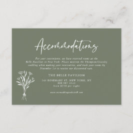 Cartão De Informações Alojamentos Verdes Mínimos de Taupe de Buquê