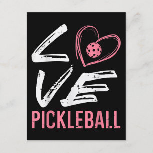 Cartão De Informações Ama Pickleball Coração Picle Ball Mulheres Meninas