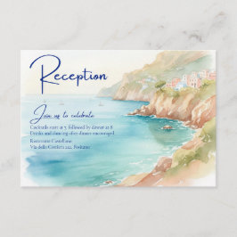 Cartão De Informações Amalfi Coast Amore | Italy Sea Wedding Reception