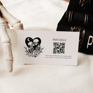 Cartão De Informações Amantes até Esqueletos de morte e detalhes de Rosa