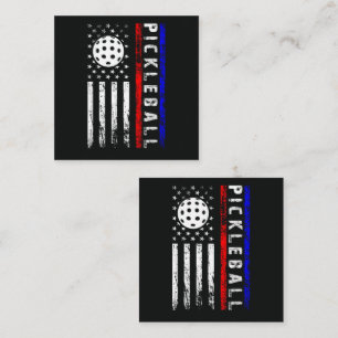 Cartão De Informações Amantes de Pickleball Bandeira Americana 4 de Julh