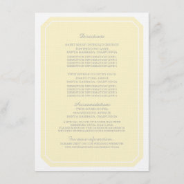 Cartão de informações amarelo simplesmente elegant