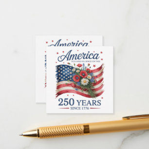 Cartão De Informações América 250 Anos de Liberdade 1776 2026
