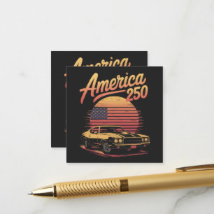 Cartão De Informações América 250 US Pôr do Sol Retro