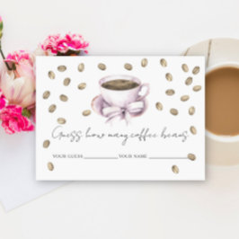 Cartão De Informações Amor de Noiva está fervendo Quantos grãos de café
