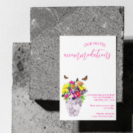 Cartão De Informações Amor Em Alojamentos De Casamento Floral De Sangue