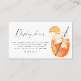 Cartão De Informações AMOR NO PRIMEIRO chá de exibição de marca SPRITZ