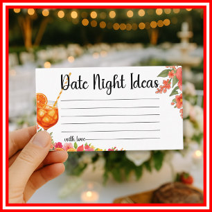 Cartão De Informações Amor no Primeiro Spritz Date Ideias Bridal