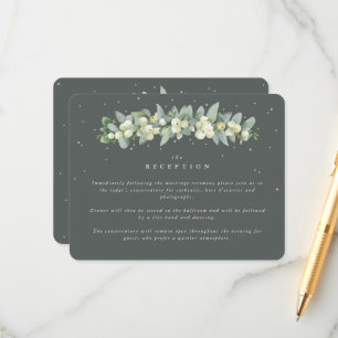 Cartão De Informações Amorango Verde cinza+Eucalyptus Garland Recepção