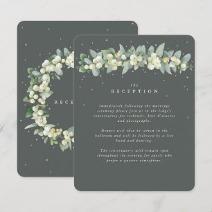 Cartão De Informações Amorango Verde cinza+Eucalyptus Garland Recepção