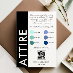 Cartão De Informações Amostra de Casamento de Código QR de Faixa Lateral