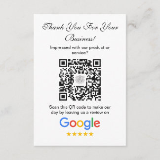 Cartão De Informações Análises do Google | Business Review Link QR Code