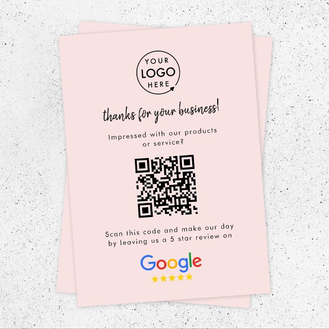 Cartão De Informações Análises do Google | Solicitação de Classificação  (Google Review interactive QR code enclosure cards branded with your company logo.)