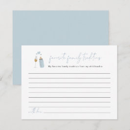 Cartão De Informações ANDI Azul Estourando Garrafas Tradições Familiares