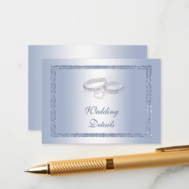 Cartão De Informações Anéis de Casamento de Pergueiro e Prata