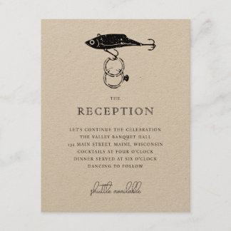 Cartão De Informações Anéis de isca de pesca russos Kraft Brown Black