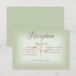 Cartão De Informações Anéis Dourados de Casamento na Recepção de casamen